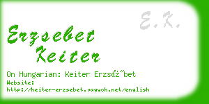 erzsebet keiter business card